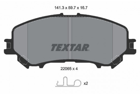 Remblokkenset, schijfrem 2206503 Textar