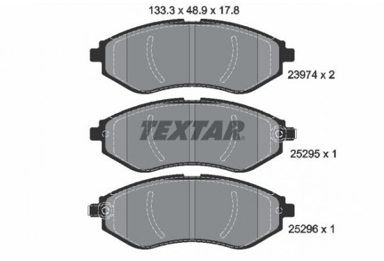 Remblokkenset, schijfrem 2397406 Textar