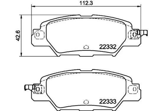 Remblokkenset, schijfrem 8DB 355 025-461 Hella Pagid GmbH