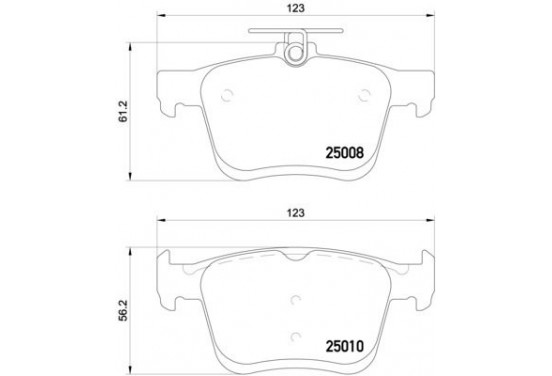 Remblokkenset, schijfrem P 85 125X Brembo