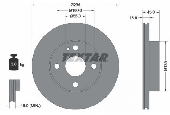 Remschijf 92061500 Textar