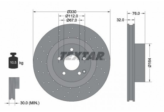Remschijf 92099205 Textar
