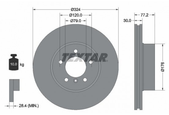 Remschijf 92122605 Textar