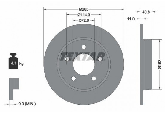 Remschijf 92130500 Textar