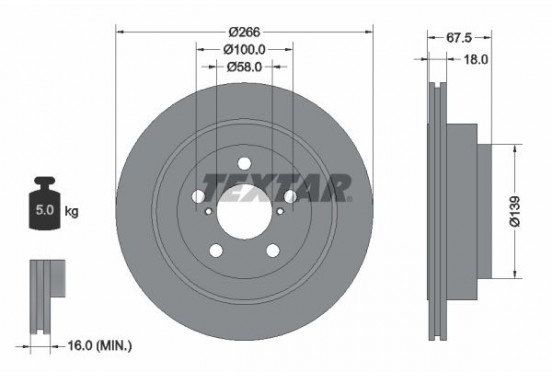 Remschijf 92142100 Textar