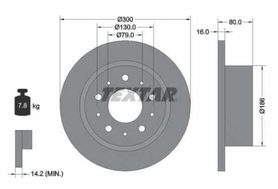 Remschijf 92157600 Textar