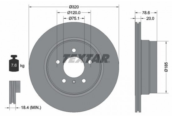 Remschijf 92161103 Textar