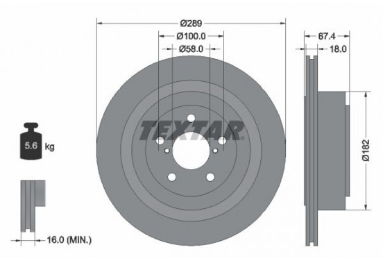 Remschijf 92173603 Textar