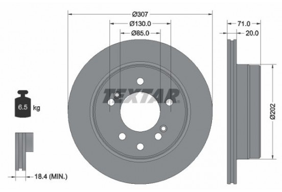 Remschijf 92203103 Textar
