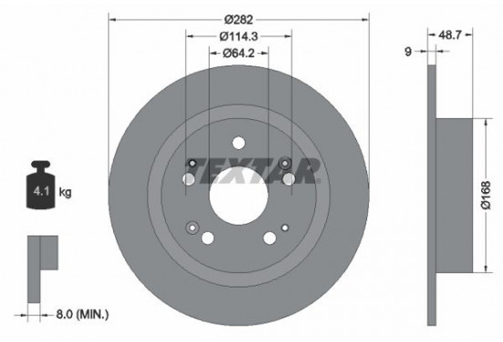 Remschijf 92204300 Textar