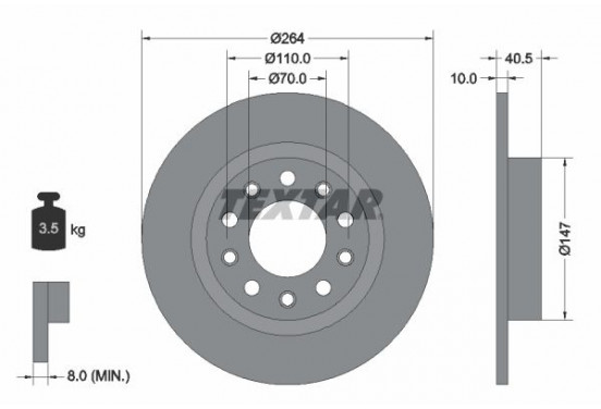 Remschijf 92230203 Textar