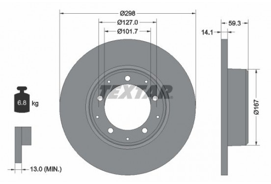 Remschijf 92230503 Textar