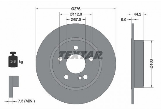 Remschijf 92241303 Textar