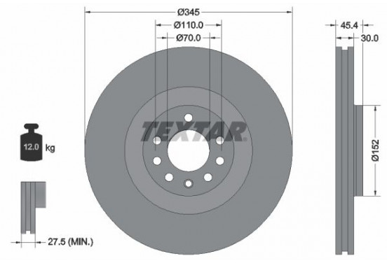 Remschijf 92242403 Textar