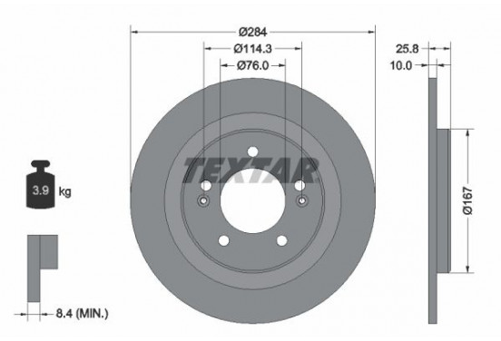 Remschijf 92252703 Textar