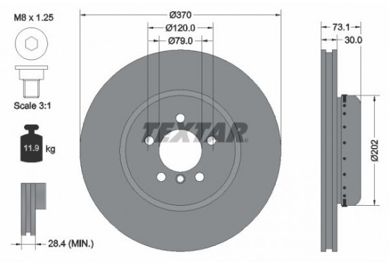 Remschijf 92265325 Textar