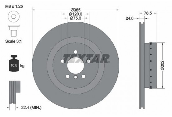 Remschijf 92266625 Textar