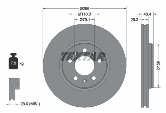 Remschijf 92270605 Textar