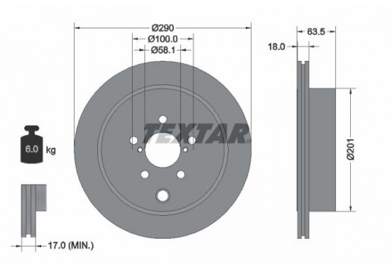 Remschijf 92270903 Textar