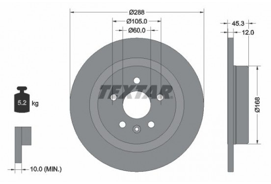 Remschijf 92275203 Textar