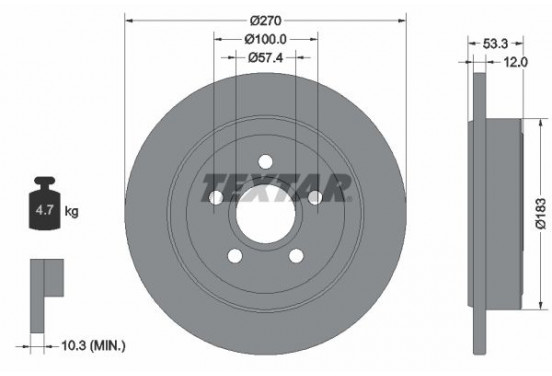 Remschijf 92277903 Textar