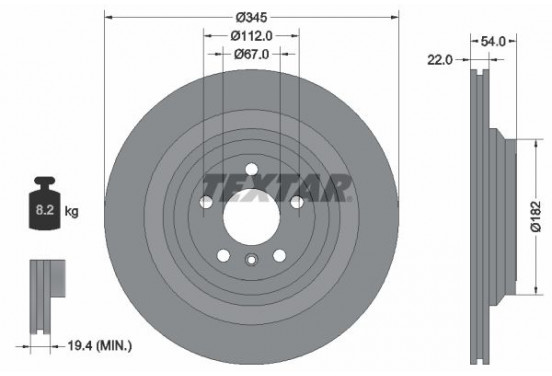 Remschijf 92284003 Textar