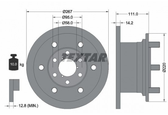Remschijf 93019400 Textar