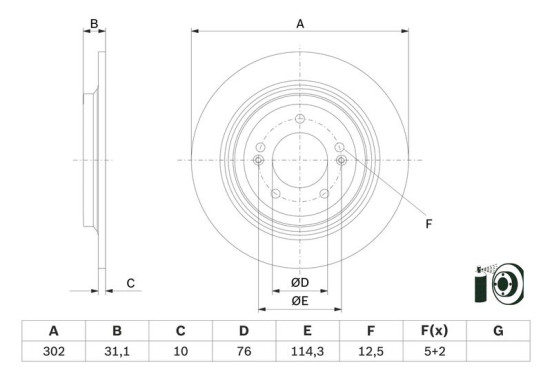 Remschijf BD2647 Bosch, afbeelding 5