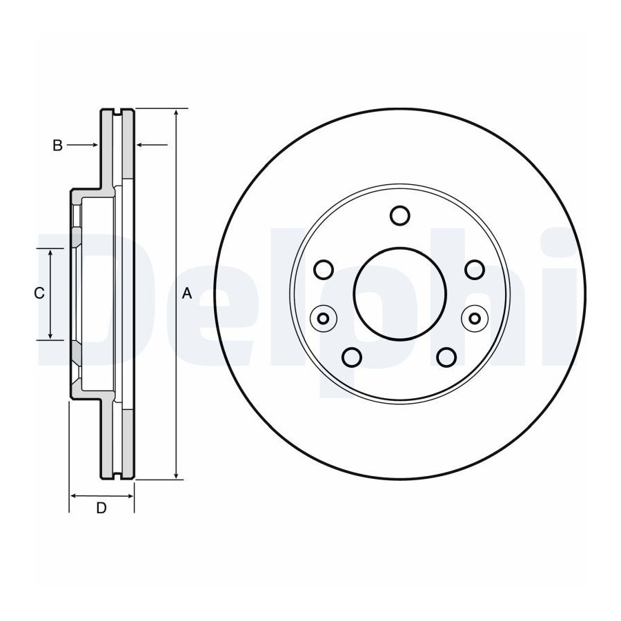 FEBI BILSTEIN 01718 Remschijf Vooras, Binnen geventileerd, Gecoat