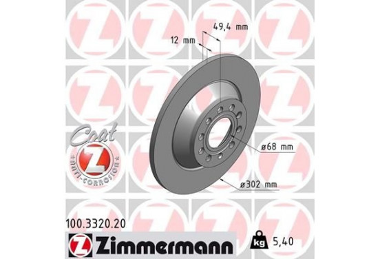Remschijf Coat Z 100.3320.20 Zimmermann