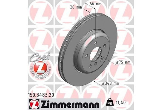 Remschijf Coat Z 150.3483.20 Zimmermann