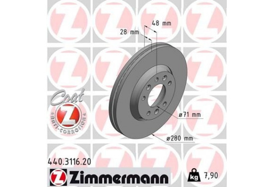 Remschijf Coat Z 440.3116.20 Zimmermann