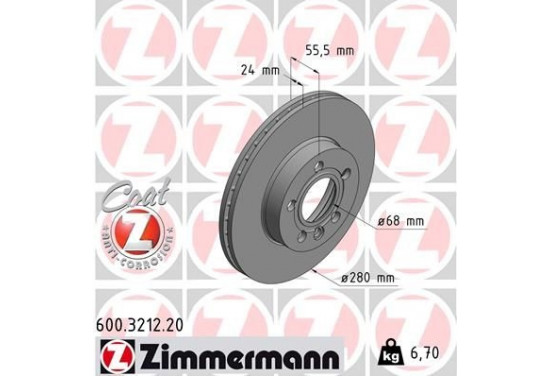 Remschijf Coat Z 600.3212.20 Zimmermann