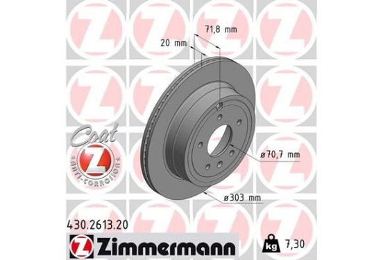 Remschijf Coat Z 430.2613.20 Zimmermann