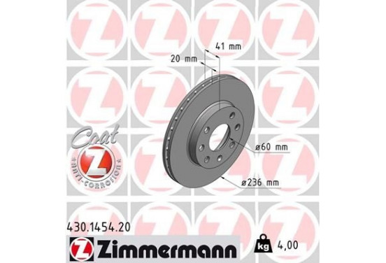 Remschijf Coat Z 430.1454.20 Zimmermann