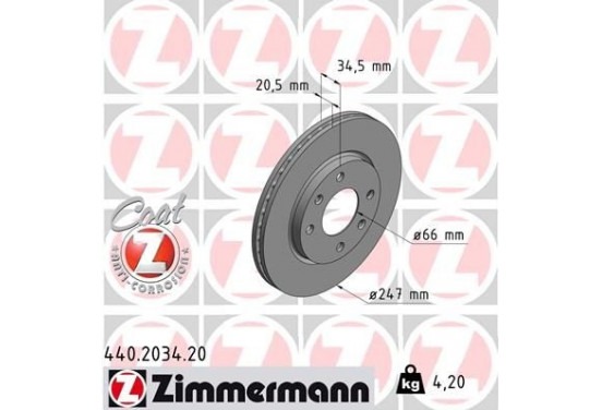 Remschijf Coat Z 440.2034.20 Zimmermann