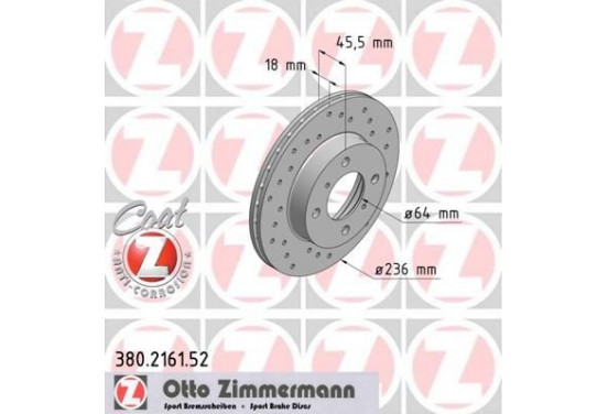 Remschijf Sport Z 380.2161.52 Zimmermann
