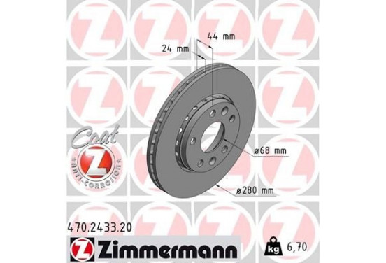 Remschijf Coat Z 470.2433.20 Zimmermann