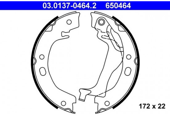 Remschoenset, parkeerrem 03.0137-0464.2 ATE