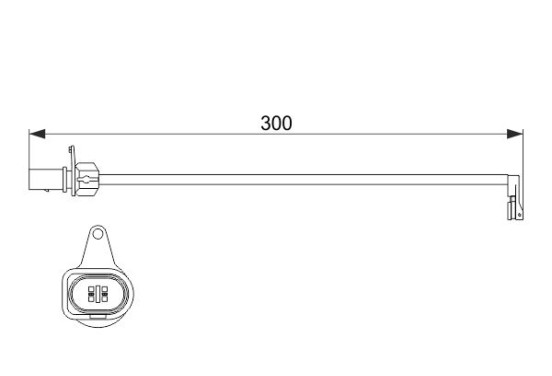 Waarschuwingscontact, remvoering-/blokslijtage AP605 Bosch