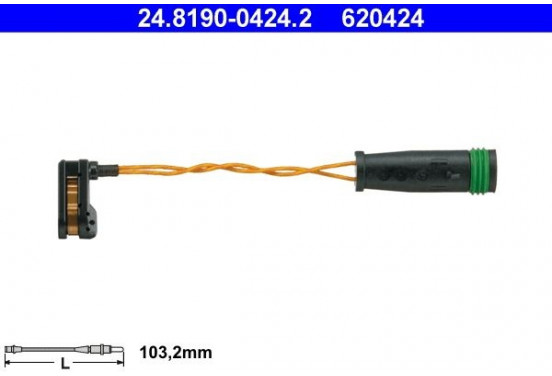 Waarschuwingscontact, remvoering-/blokslijtage 24.8190-0424.2 ATE