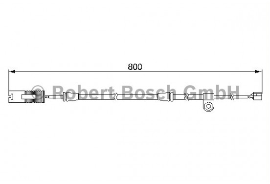 Waarschuwingscontact, remvoering-/blokslijtage Voor AP200 Bosch