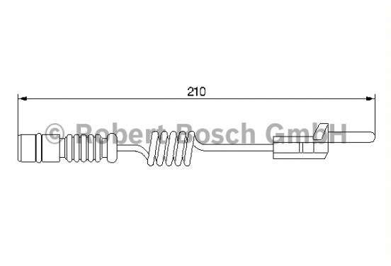 Waarschuwingscontact, remvoering-/blokslijtage achter AP217 Bosch