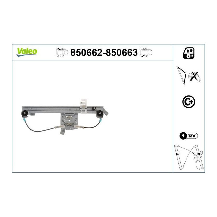 Raambedieningsmechanisme 850662 Valeo voor o.a. RENAULT | Winparts.nl ...