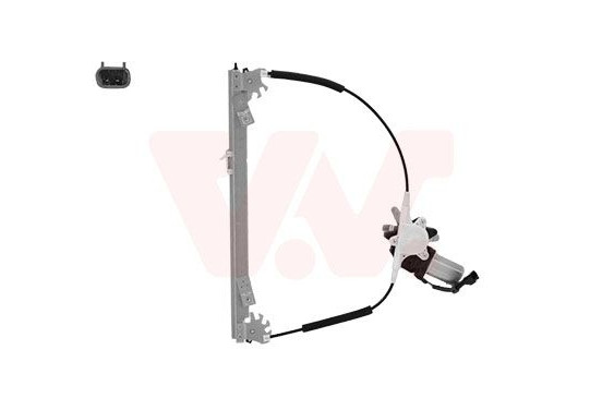 RAAMMECHANISME RECHTS VOOR  ELEKTRISCH inclusief MOTOR 4-deurs 1709262 Van Wezel, afbeelding 2