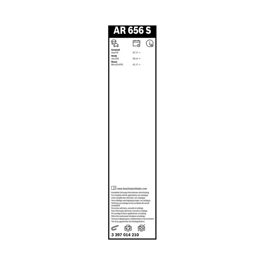 Bosch Ruitenwisser Aerotwin AR656S, lengte: 650 mm/360 mm - set voor voorruit