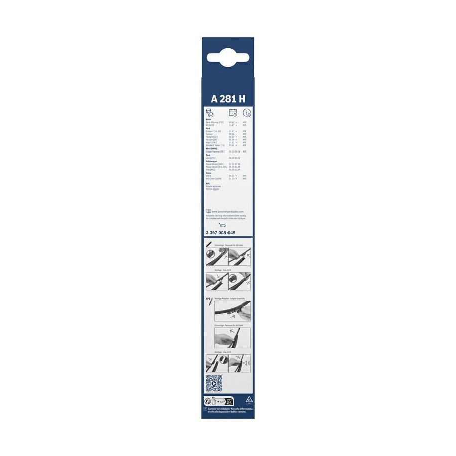 Wisserblad BOSCH Aerotwin A101S, 680mm, Voor, 2 Stuk voor Ford