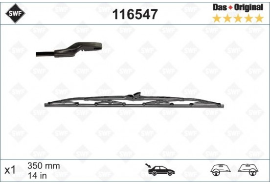 Ruitenwisser DAS ORIGINAL REAR 116547 SWF