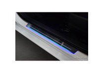 Universele Instaplijsten Zwart RVS met blauwe LED verlichting - 2-Delig - 44,8 x 4 cm