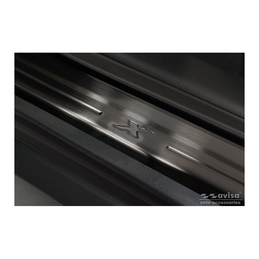 Stainless Steel Rear Bumper Protector Compatible with Toyota Aygo X 2022- ' Ribs